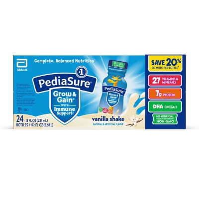 PediaSure Grow and Gain Nutrition Shake for Kids, Vanilla 8 fl oz 24 pk