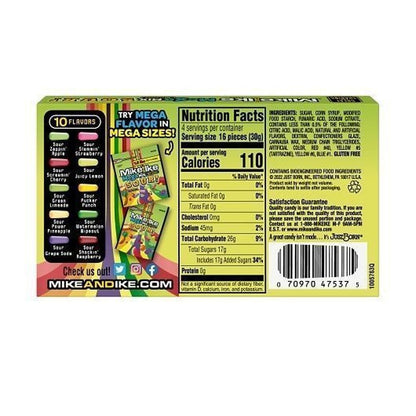 Mike and Ike Mega Mix Acido Theater Box, 120 gramos -- 12 por caja