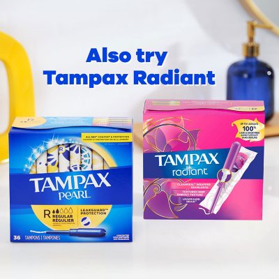 Tampax Pearl Regular Tampons, Unscented, 96 tampones