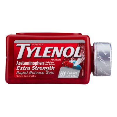 Tylenol Extra Strength Rapid Release Pain 500 mg  290 capsulas