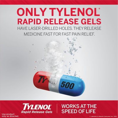 Tylenol Extra Strength Rapid Release Pain 500 mg  290 capsulas