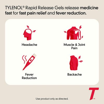 Tylenol Extra Strength Rapid Release Pain 500 mg  290 capsulas