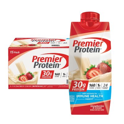Premier Protein Strawberries & Cream 30g 11 fl oz 15 pk
