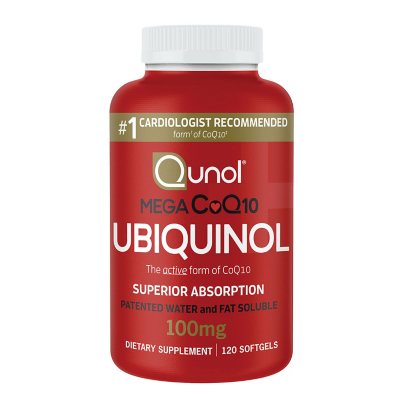 Qunol Mega CoQ10 Ubiquinol 100 mg 120 Softgels