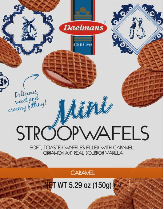Daelmans Caramel Mini Stroopwafel, 5.29 Ounce Pouch