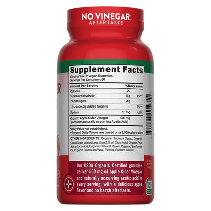 Nature's Truth  Organic Apple Cider Vinegar 500 mg 120 Gummies