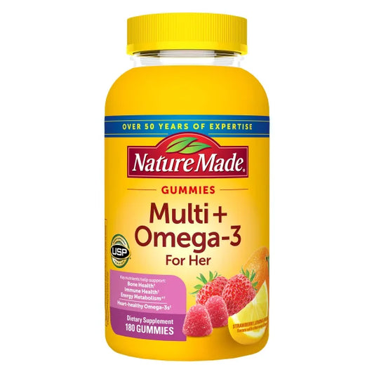 Nature Made Multivitamin for Her + Omega Gummies, 180 Gummies