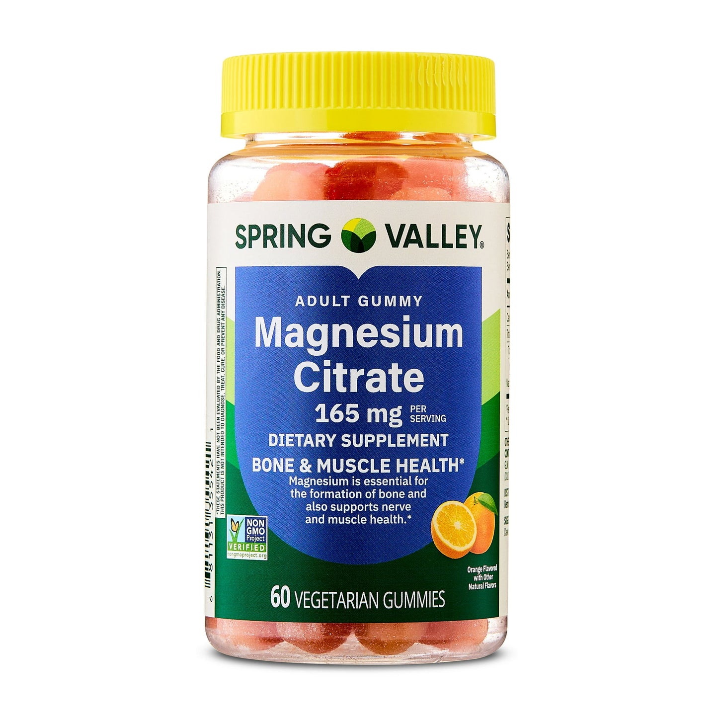 Spring Valley Magnesium citrate 165mg 60 gomitas sabor naranja