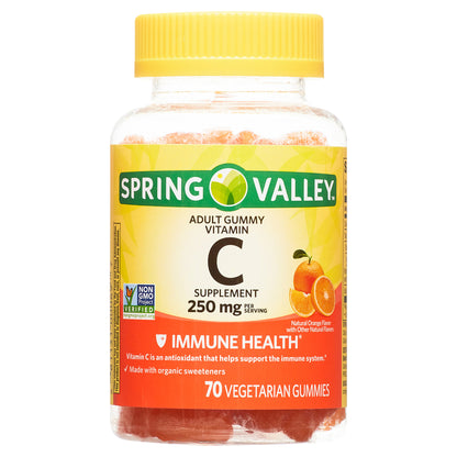 Spring Valley Vitamina C  250 Mg, 70 Gomitas Vegetarianas Sabor a Naranja