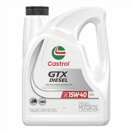 Castrol GTX CK-4 15W-40 Aceite de Motor Diésel Convencional 1 Galón, Paquete de 3