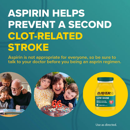 Bayer Low Dose Aspirin Pain Reliever 81 mg 400 Tabletas