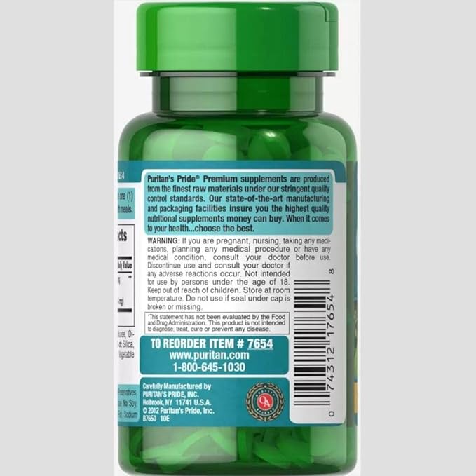 Puritan's Pride Ginkgo Biloba  60 mg  120 Tabletas