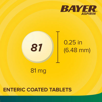 Bayer Low Dose Aspirin Pain Reliever 81 mg 400 Tabletas