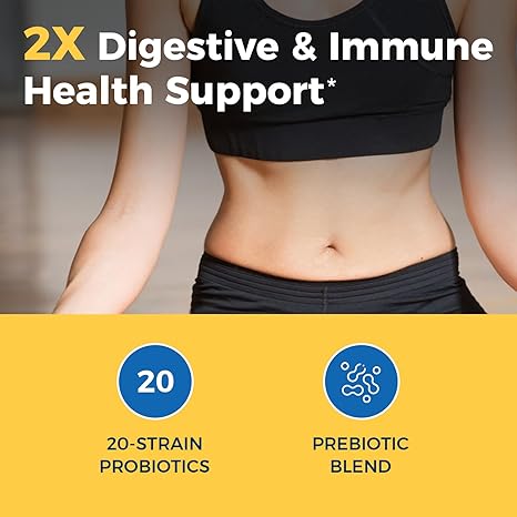 NewRhythm Probióticos 50 mil millones de UFC, 20 cepas, 60 cápsulas vegetales