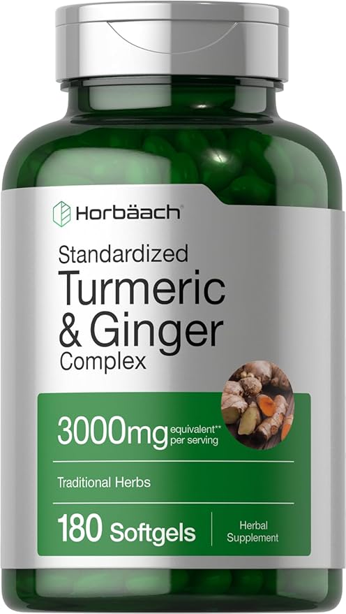 Horbaach cúrcuma y jengibre 3000 mg 180 softgels
