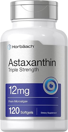 Horbäach Astaxantina 12 mg 120 softgels Sin OMG y sin gluten