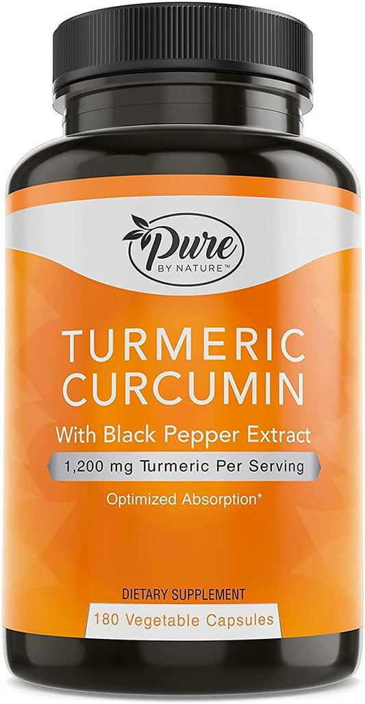 Pure By Nature tumeric curcumin 1200 tumeric 180 capsulas vegetarianas