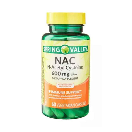 Spring Valley Nac 600 mg 60 capsulas vegetarianas