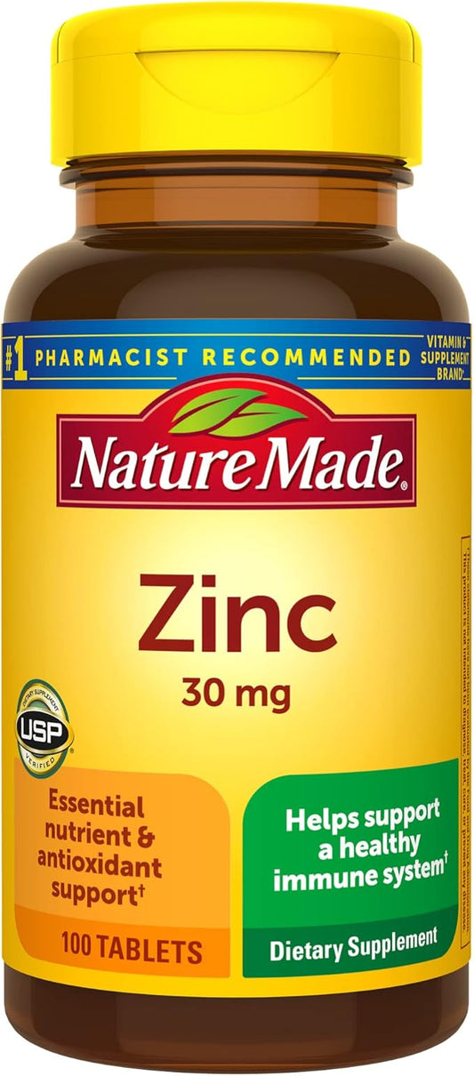 Nature Made Zinc 30 mg 100 tabletas