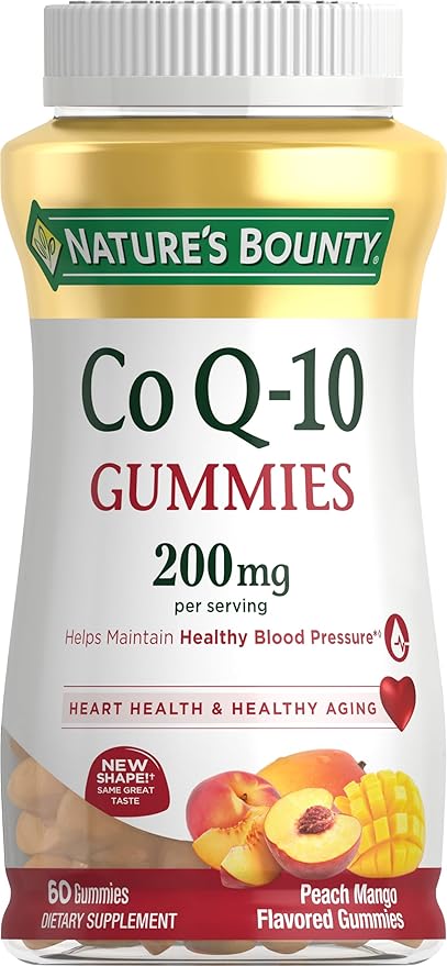 Nature's Bounty  CoQ10 200 mg 60 Gomitas sabor melocotón y mango