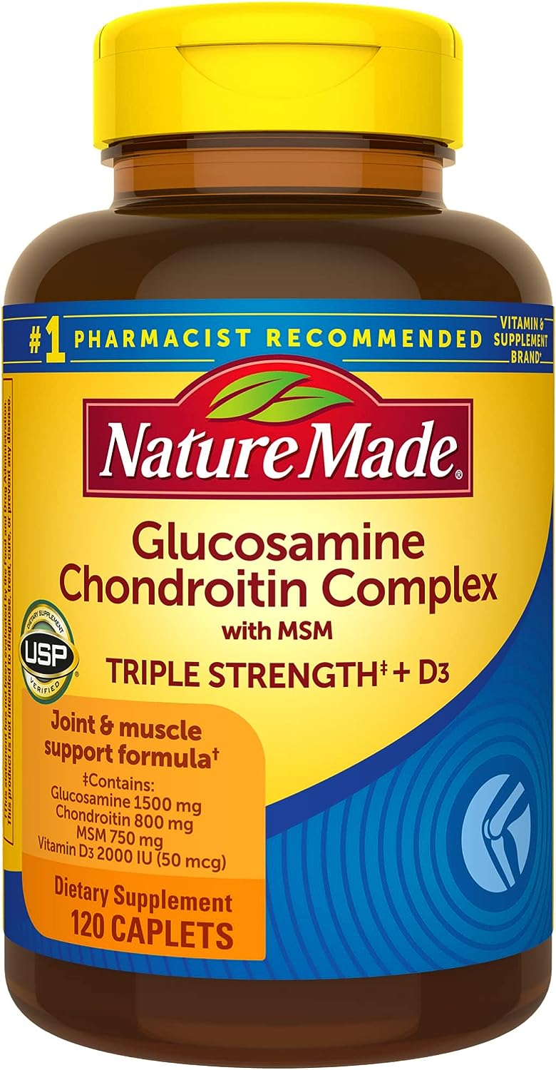 Nature Made Complejo de glucosamina condroitina con MSM, 120 capsulas