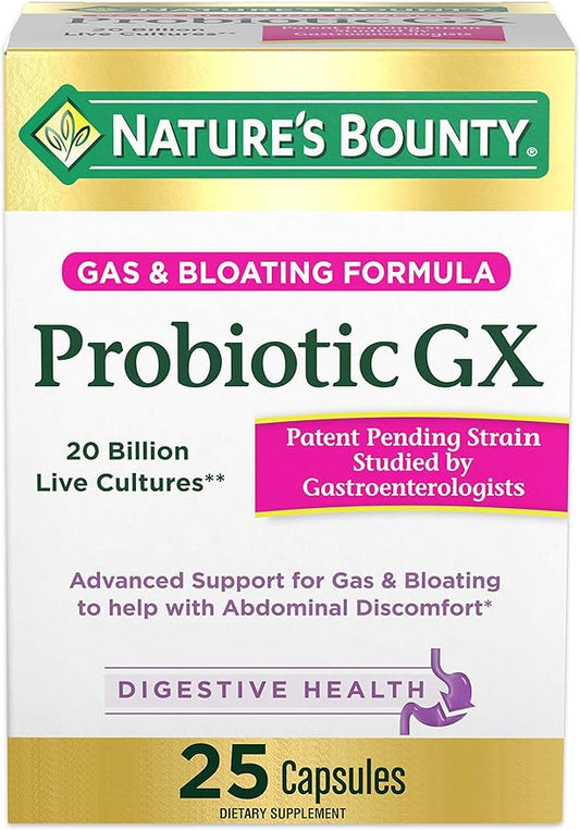 Nature's Bounty Probiótico GX 20 Billones 25 capsulas