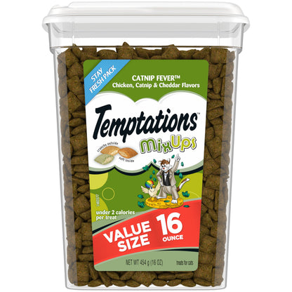 TEMPTATIONS MixUps Treats for Cats CATNIP FEVER Flavor 16 OZ