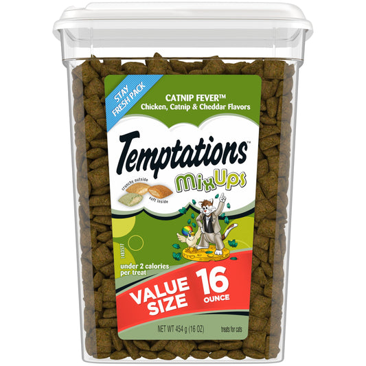 TEMPTATIONS MixUps Treats for Cats CATNIP FEVER Flavor 16 OZ