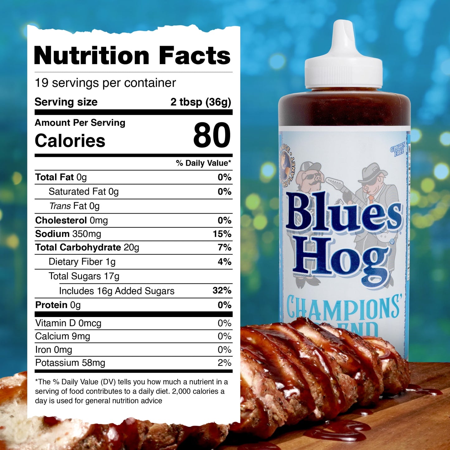 Blues Champions' Blend Salsa BBQ sin Gluten, 24 oz