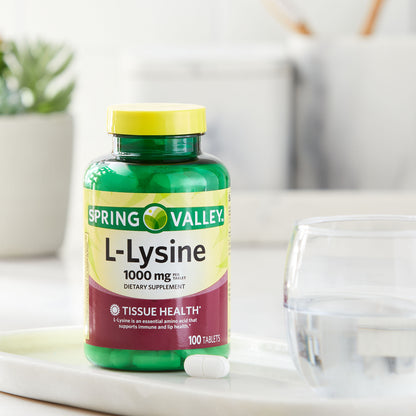 Spring Valley L-Lysine 1000 mg 100 Tabletas