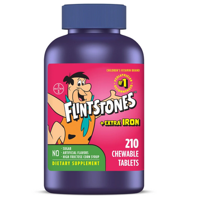 Flintstones Chewable Kids Multivitamin + Extra Iron 210 tabletas masticables 		 		 		 		 		 		 - Samsclub.com
