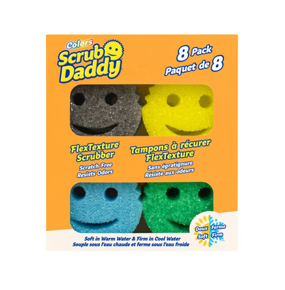 Scrub Daddy Sponges, Colors Variety, 8-count