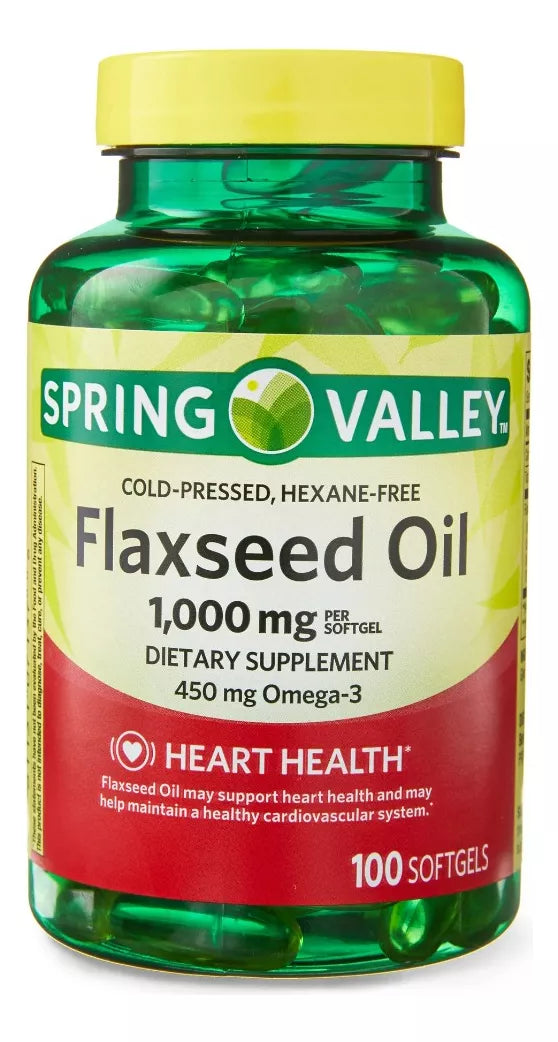 Spring Valley Flaxseed Oil 1,000mg 100 Softgels