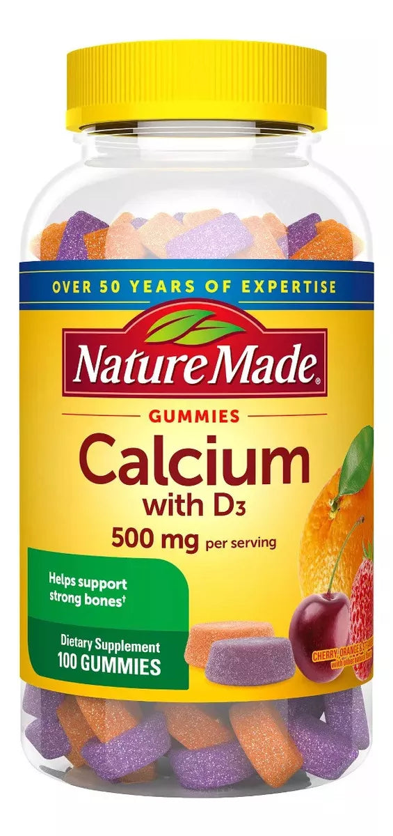 Nature Made Calcio 500 Mg Con Vitamina D3 Con 100 Gomitas