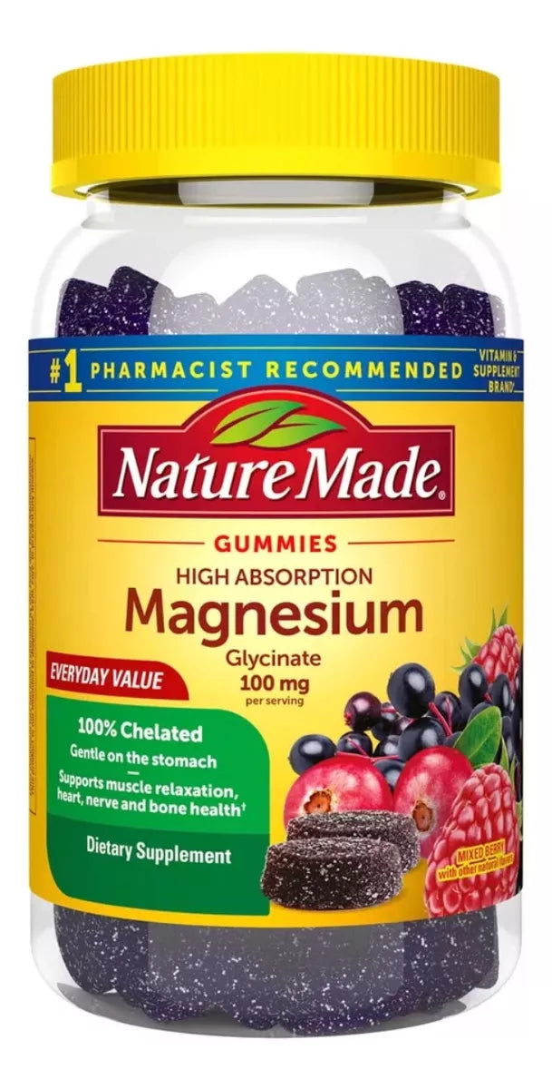 Nature Made Glicinato De Magnesio 100mg, 50 Gomitas