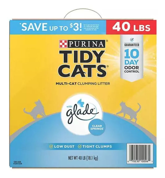 Purina Tidy Cats Multi-cat Clumping Litter, 40 Lbs X 18.1kg De Peso Neto