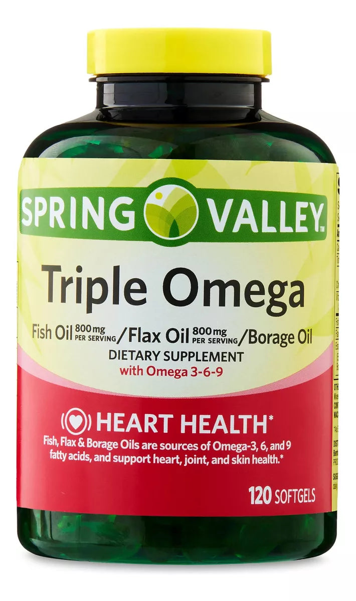 Spring Valley Triple Omega 120 Softgels