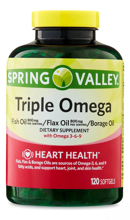 Spring Valley Triple Omega 120 Softgels