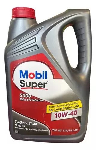 Aceite Mobil Super 5000 10w-40 4.73 Litros