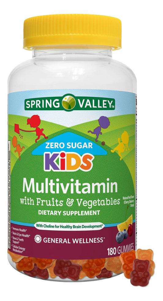 Spring Valley Kids Cero Azucar  Multivitamin 180 Gummies