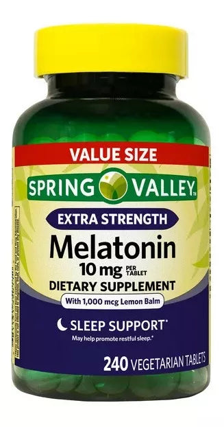 Spring Valley Melatonina 10mg 240 tabletas vegetarianas