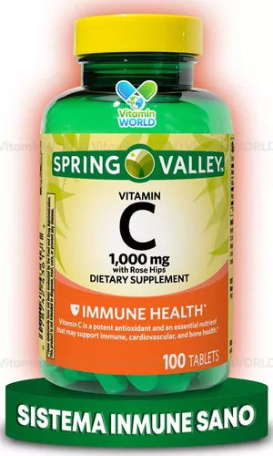 Spring Valley Vitamina C 1000mg, 100 tabletas