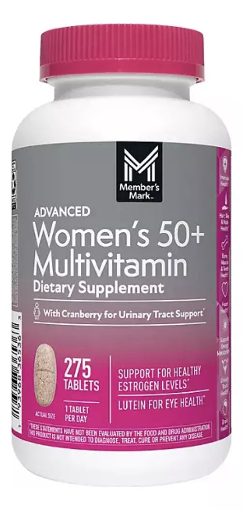 Members Mark Multivitaminico Mujer 50+, 275 Tabletas