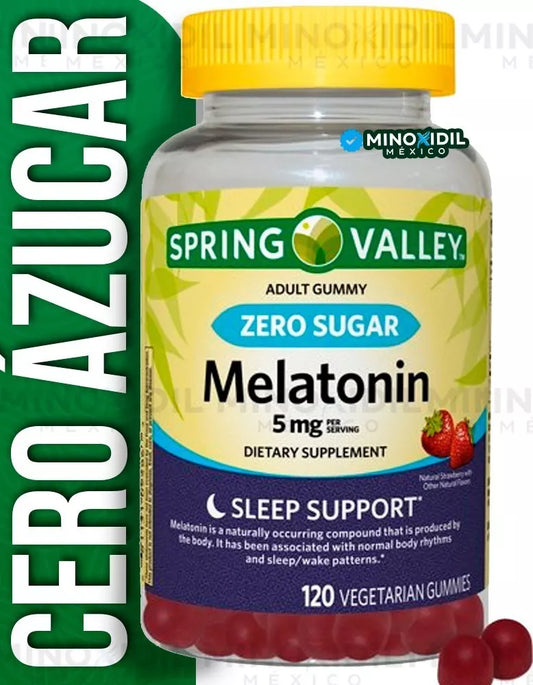 Spring Valley Melatonina 5mg Sin azucar 120 gomitas
