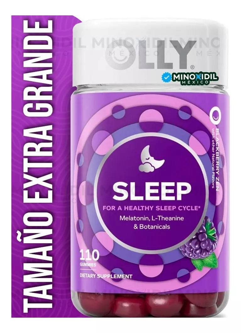 Olly Sleep Melatonina Premium | 110 Gomitas Sabor Mora