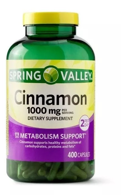 Spring Valley Canela 1,000mg, 400 Capsulas Vegetarianas