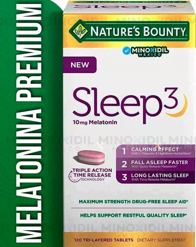 Natures Bounty Sleep 3 Melatonin 10mg 120 tabletas