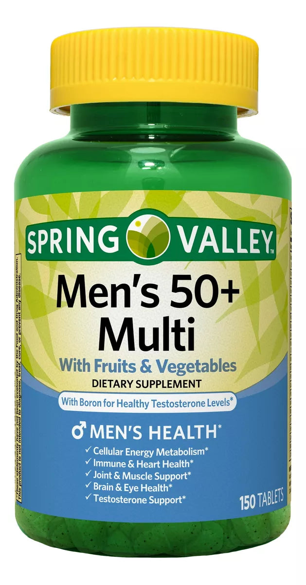 Spring Valley Men's Multi 50+, 150 Tabletas