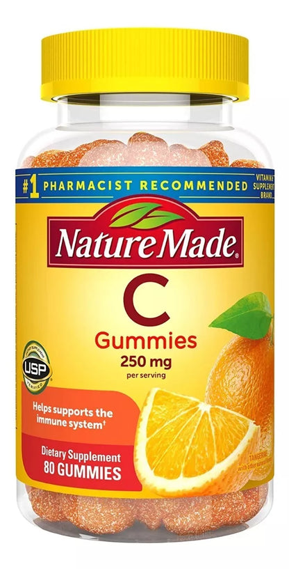 Nature Made Vitamina C 250mg 80 Gummies Sabor Cítrico