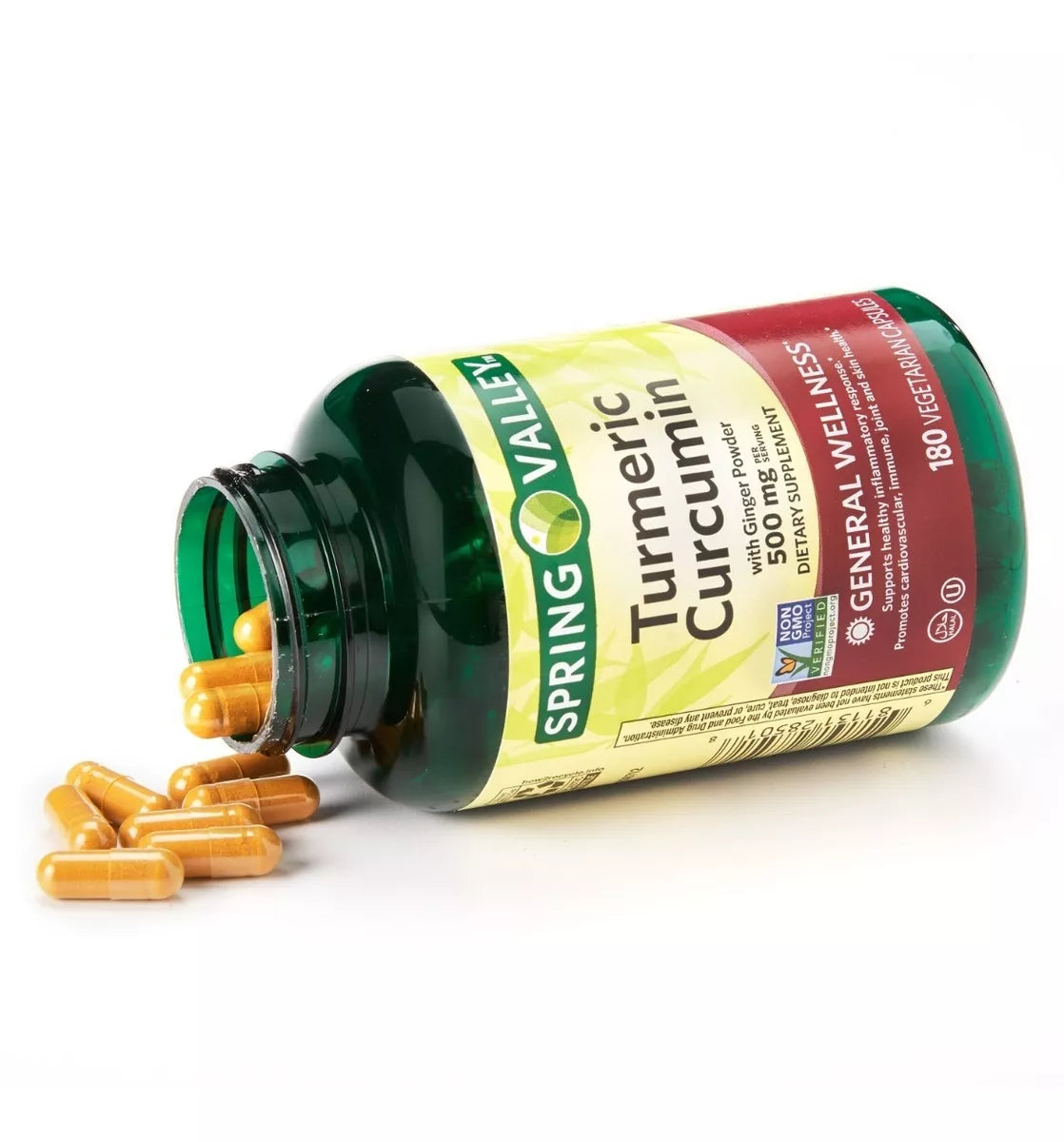 Spring Valley Tumeric Curcumin 500mg, 180 Capsulas Vegetarianas